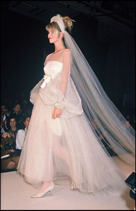 90s chanel wedding dress|famous chanel brides.